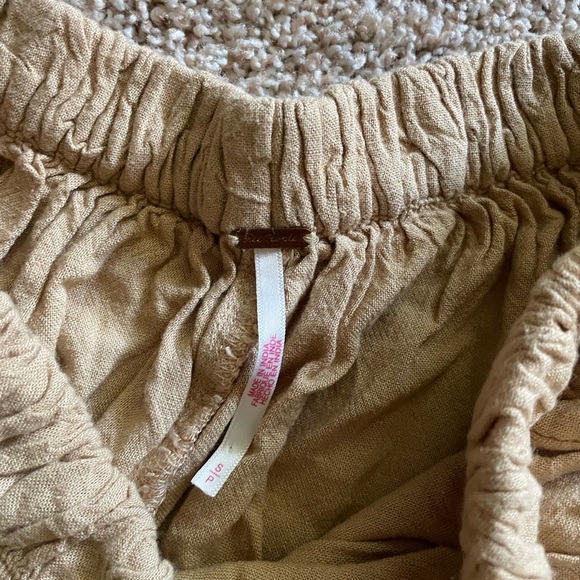 Free People QUINN Pants Tan Sz Small - Picture 3 of 7
